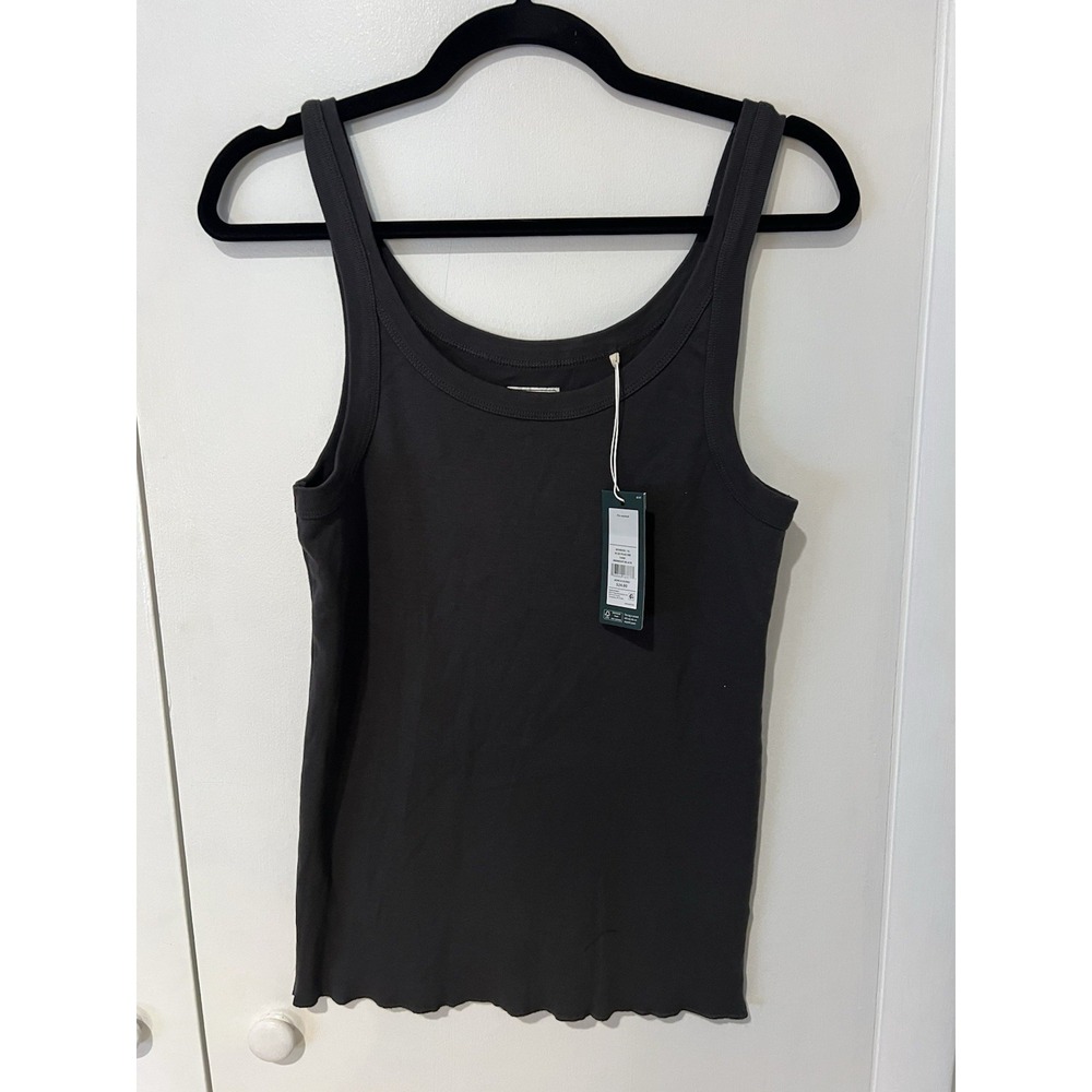 NWT Alpine Design Women's Ribbed Tank Top Midnight Black Gray Size XL